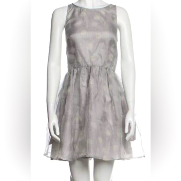 Rachel Antanoff Polka Dot above the knee Grey Fit/Flare Dress - women’s Size XS - Picture 2 of 7